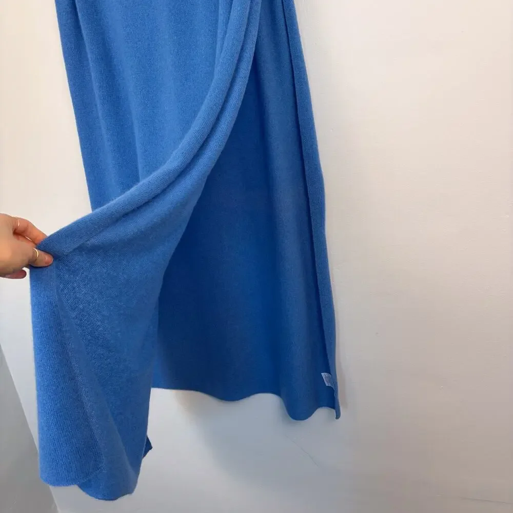 White + Warren Cashmere Oversized Scarf Blue - Picture 4 of 4